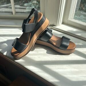 Black Leather Sandals